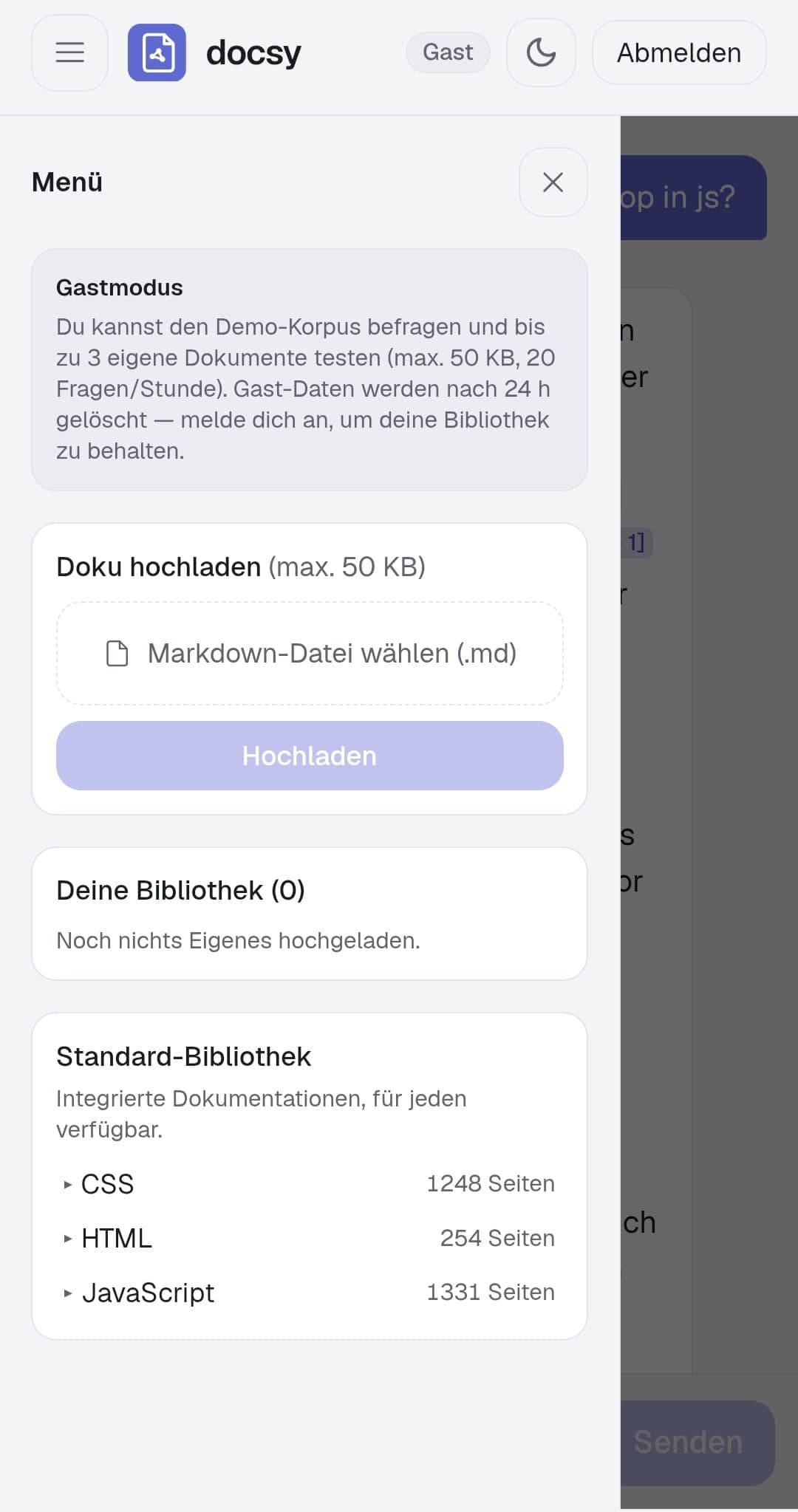 docsy — Mobile-Screenshot 2