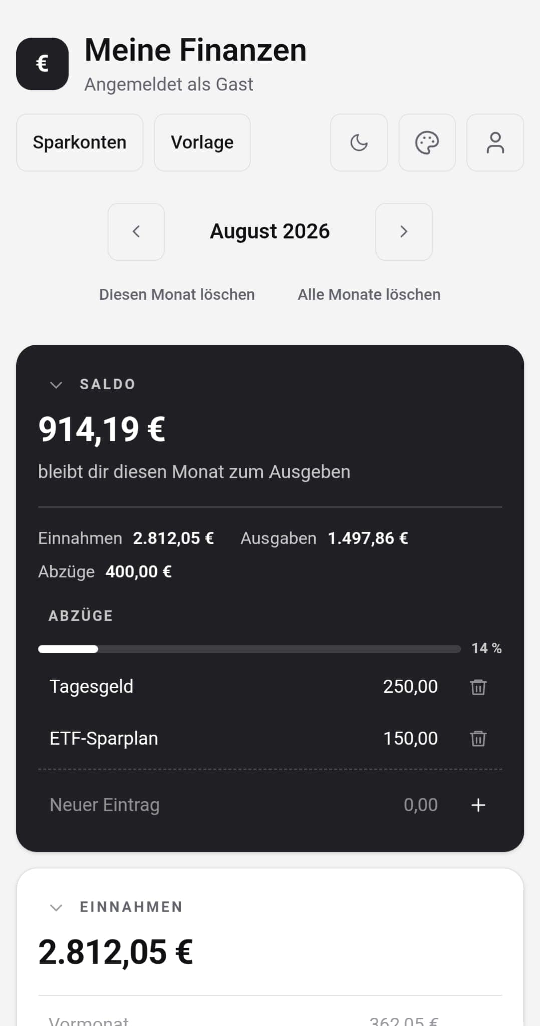 Monatsblick — Mobile-Screenshot 1